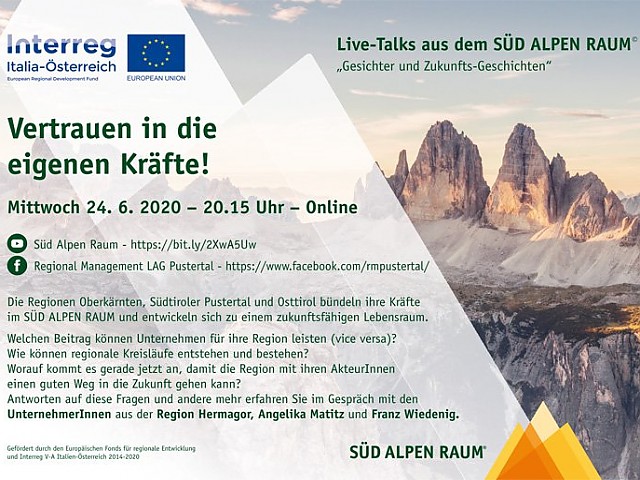 Live-Talks aus dem Süd Alpen Raum