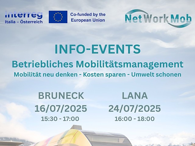 Betriebliches Mobilitätsmanagement: Info-Events in Bruneck und Lana